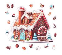 Milliwood Christmas Jigsaw Puzzle - Serie Natale - Puzzle Natalizi per tutta la Famiglia - Magici Puzzle Natalizi in Legno - Pan di Zenzero - 100 Elementi