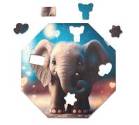 Milliwood Puzzle in Legno 46 Pezzi - Ellie Elephant - Puzzle Bambini 4 Anni Puzzle Legno Puzzle Animali Passatempo Per Adulti Animali In Legno Puzzle Particolari Puzzle Bellissimi - 29x29cm