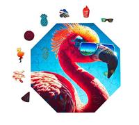 Milliwood Puzzle in Legno 90 Pezzi - Cool Flamingo - Puzzle Bambini 5 Anni Puzzle Legno Puzzle Animali Passatempo Per Adulti Animali In Legno Puzzle Particolari Puzzle Bellissimi - 34x34cm