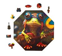 Milliwood Puzzle in Legno 90 Pezzi - Musical Frog - Puzzle Bambini 5 Anni Puzzle Legno Puzzle Animali Passatempo Per Adulti Animali In Legno Puzzle Particolari Puzzle Bellissimi - 34x34cm