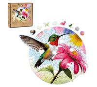Milliwood Puzzle in Legno per Tutta la Famiglia - Serie Celebrativa - Puzzle in legno Accattivanti Quadro - Design Unico - Colibrì 24x20cm- 100 Pezzi - 8 Pezzi Speciali