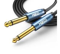 MillSO Cavo per strumenti da 6,35 mm, 3 m TS per chitarra elettrica, da 1/4" mono maschio a maschio, cavo AMP per amplificatori bassi, altoparlante, mixer, mixer, mixer, mandolino E (STRAIGHT)