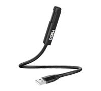 MillSO Microfono USB per PC portatile, microfono a condensatore omnidirezionale con collo d'oca flessibile regolabile a 360° per YouTube, streaming, podcasting, registrazione, giochi