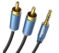 MillSO RCA a 3.5mm Cavo Jack, 3.5mm a Cinch Maschio Premium Stereo Audio Cavo per un Smartphone, Tablet, o da Lettori MP3 a un Altoparlante o Altri Dispositivi Abilitati Cinch - 1M