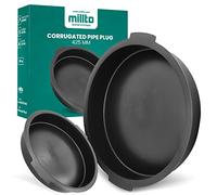 Millto™ Coperchio inferiore per tubo corrugato coperchio durevole sistema di drenaggio rotondo 425 mm Solid Cap Kl. A15 polipropilene