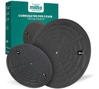 Millto™ Copertura ondulata per pozzetti in plastica, diametro DN340, colore nero, PP, coperchio per tubo di scarico e cisterna, Kl.A15, carico fino a 1,5 t