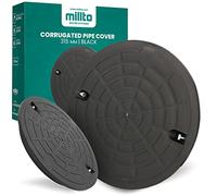 Millto™ Copertura per pozzetti in plastica, rotonda, diametro DN315, colore nero, in PP, coperchio per tubo di scarico, coperchio per cisterna, Kl.A15, copertura per tubo corrugato da 1,5 t