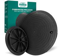 Millto™ Copertura per pozzetti in plastica, rotonda, diametro DN540, colore nero, in PP, coperchio per tubo di scarico, coperchio per cisterna, A15, carico fino a 1,5 t, copertura ondulata