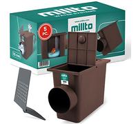 Millto™ Pozzetto per Pluviale 110 mm | Scarico Laterale Filtro per Tubo di Acqua Piovana Scatola Grondaia Cassetta Pioggia Polipropilene