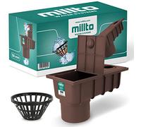 Millto™ Pozzetto per Pluviale 110 mm | Scarico Verticale Filtro per Tubo di Acqua Piovana Scatola Grondaia Cassetta Pioggia Polipropilene