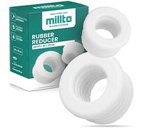 Millto™ Raccordo di riduzione in gomma con inserto per tubo, a pressione, per scarico, manicotto in gomma per scarico, adattatore di tenuta 3 bar, raccordo Ø 50 x 25 mm, bianco