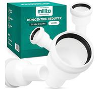 Millto™ Riduttore Concentrico 50 x 32 mm, Riduttore per Tubi di Scarico in PP, Adattatore per Tubi di Scarico