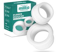 Millto™ Riduttore in gomma, inserto per tubi di scarico, tubo di scarico, manicotto in gomma, adattatore per guarnizione a 3 bar, connettore Ø 40 x 32 mm, bianco