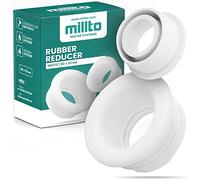 Millto™ Riduttore in gomma, inserto per tubi di scarico, tubo di scarico, manicotto in gomma, adattatore per guarnizione a 3 bar, connettore Ø 50 x 32 mm, bianco