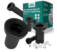 Millto™ Set di collegamento per WC a parete, tubo di collegamento, raccordo corto, connettore per cassetta di scarico per WC