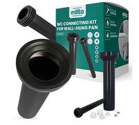 Millto™ Set di collegamento per WC a parete, tubo di collegamento, raccordo lungo, connettore per cassetta di scarico per WC