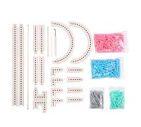 Milltrip Kit Telai per Maglieria, Kit Telai per Tessitura a Maglia Multifunzione per Cappello Sciarpa Strumento Manuale per Maglieria in Plastica ABS