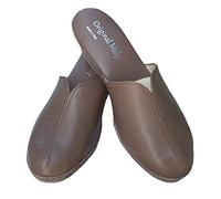 Milly 1000 Ciabatte da Camera Chiuse per Donna Pantofole per casa con Zeppa Classiche Eleganti, Artigianali Made in Italy, Disponibili in 5 Colori (Taupe, Numeric_36)