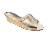 Milly 103 Ciabatte da Camera Aperte per Donna Pantofole per casa con Zeppa 5 cm Classiche Eleganti