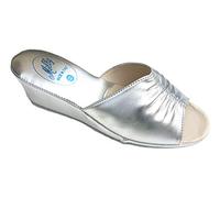 Milly 1805 Ciabatta Camera Pelle F.DO Bufalo ZEPPETTA 100% Made in Italy Argento 41