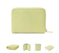 MillyMilk® Portafoglio in Velluto a Coste Donna Piccolo e Rigido - Portamonete Compatto in Colori Pastello con Scomparti per Carte, Monete e Banconote