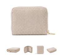 MillyMilk® Portafoglio in Velluto a Coste Donna Piccolo e Rigido - Portamonete Compatto in Colori Pastello con Scomparti per Carte, Monete e Banconote
