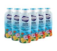Milmil Bagno Doccia Aloha Aloha, Fragranza Intensa con Antibatterico Naturale, Dermatologicamente Testato PH Fisiologico - 6 x 1000 ML