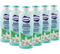 Milmil Bagno Schiuma Muschio Bianco 6x1000ml - Dermatologicamente Testato