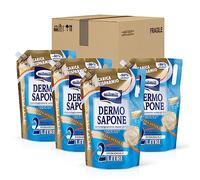 Milmil Dermo Sapone Liquido Delicatezza Avvolgente, Sapone Mani, Viso e Corpo, Maxi Formato Ricarica Universale, Dermatologicamente Testato senza Parabeni - 4 x 2000 ML