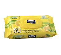 Milmil Salviettine Umidificate Multiuso Fresh Touch, Fragranza Limone e Menta, Ideali in Viaggio - 1 Confezione da 60 Pezzi
