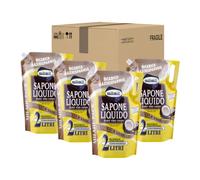 Milmil Sapone Liquido, Fragranza Cocco, Ricarica Universale Maxirisparmio, Dermatologicamente Testato - 4 x 2000 ML