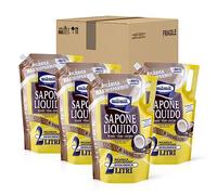 Milmil Sapone Liquido, Fragranza Cocco & Vaniglia, Ricarica Universale Maxirisparmio, Dermatologicamente Testato - 4 x 2000 ML