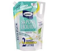 Milmil Sapone Liquido, Fragranza Muschio Bianco, Ricarica Universale Maxirisparmio, Dermatologicamente Testato - 2000 ML