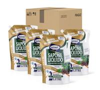 Milmil Sapone Liquido, Fragranza Pino & Ginepro, Ricarica Universale Maxirisparmio, Dermatologicamente Testato con Antibatterico Naturale - 4 x 2000 ML