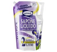 Milmil Sapone Liquido, Fragranza Talco & Iris, Ricarica Universale Maxirisparmio.