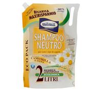 Milmil shampoo neutro profumo di camomilla & avena ricarica universale ecologica 2 litri