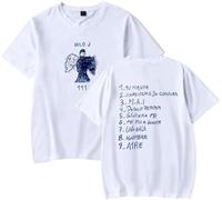 Milo J Merch - Maglietta a maniche corte, stile retrò, da donna e da uomo, bianco, XS