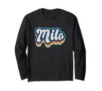 Milo Nome Ragazzo Stile Vintage 70s 80s Personalizzato Maglia a Manica
