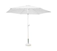 Milo srl Ombrellone da Giardino Ø 3 Palo Centrale Bianco per Esterno Ristorante Gelateria Bar Hotel Albergo