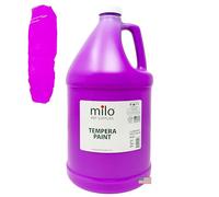 milo Vernice tempera viola fluo | Bottiglia da 3,6 litri | Brillano i raggi UV alla luce nera | Non tossico, made negli Stati Uniti | Pittura artistica lavabile per feste, studenti, aule, artista