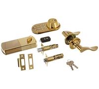 Milocks xfl-02p Digital Deadbolt serratura e maniglia a leva passaggio Combo con KEYLESS tramite telecomando e tastiera a codice per porte esterne, in ottone lucido