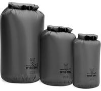 Miloll Dry Bag, 3 sacchetti impermeabili, 5 l, 10 l, 20 l, impermeabili, per kayak, perfetti per sport acquatici, pesca, campeggio, surf, grigio., Classico
