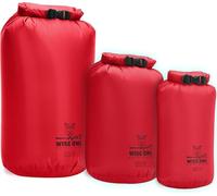 Miloll Dry Bag, 3 sacchetti impermeabili, 5 l, 10 l, 20 l, impermeabili, per kayak, perfetti per sport acquatici, pesca, campeggio, surf, Colore: rosso, Classico