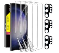 Milomdoi [3+3Pezzi] Pellicola Samsung Galaxy S23 Ultra 5G 3 Pezzi Pellicola Protettivo Accessori 3 Pezzi Protezione Pellicola Fotocamera Vetro Temperato per Samsung S23 Ultra cover custodia