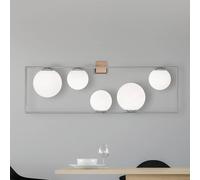 miloox by Sforzin Applique Buble, colore acciaio, a 5 luci, vetro miloox by Sforzin