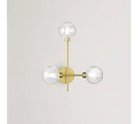 miloox by Sforzin Applique Dom a 3 luci, trasparente/oro, vetro miloox by Sforzin