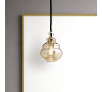 miloox by Sforzin Lampada a sospensione Adone, ambra, vetro, Ø 19 cm, 1 luce miloox by Sforzin