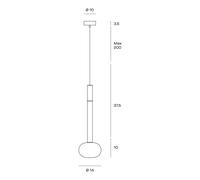 miloox by Sforzin Lampada a sospensione Mose, bronzo, altezza paralume 48 cm, a 1 luce, vetro miloox by Sforzin