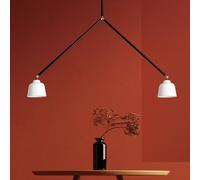 miloox by Sforzin Lampada a sospensione Neoretro, a 2 luci, nero/lucido, giunti miloox by Sforzin