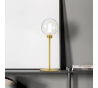 miloox by Sforzin Lampada da tavolo Dom, a 1 luce, trasparente/oro, altezza 48,5 cm, vetro miloox by Sforzin